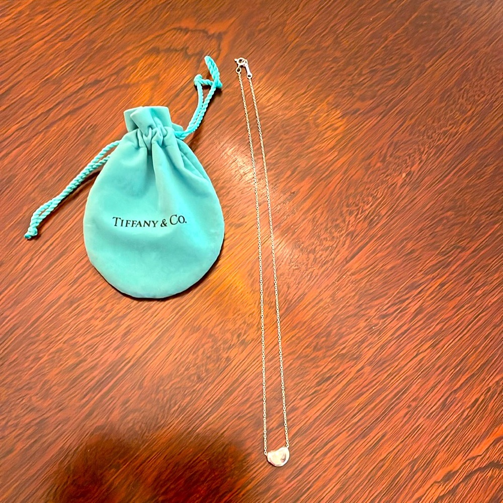 Tiffany & Co. Sterling Silver Bean Necklace 12 mm